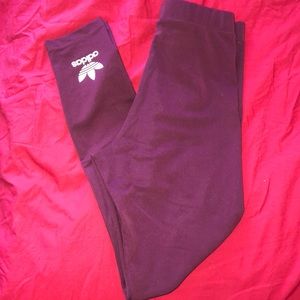 Adidas Burgundy Leggings